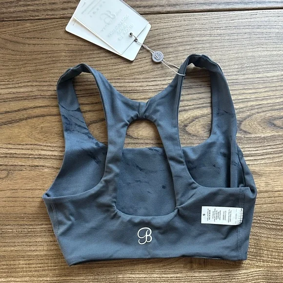 Bombshell Sportswear Gray Marble Sports Bra (reversible)